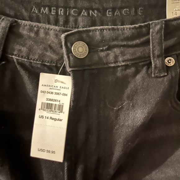 Black mom jeans from American Eagle (never worn)  size 14 - Picture 2 of 4